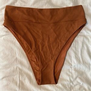Aerie Brown High-Waisted Bikini Bottoms